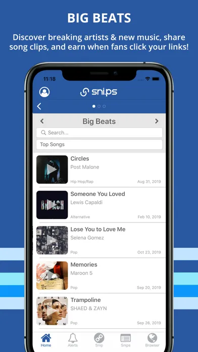 Snips 스크린샷