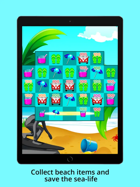 California Beach Toon Crush iPad  Screenshots