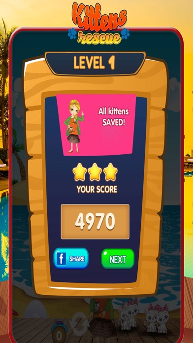 Capturas de tela do Bubble Kitty Rescue