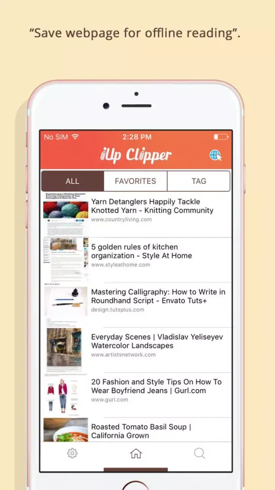 Capturas de tela do iUp Clipper