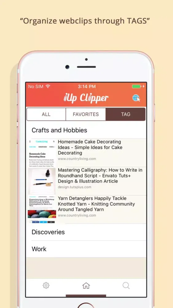 Capturas de tela do iUp Clipper