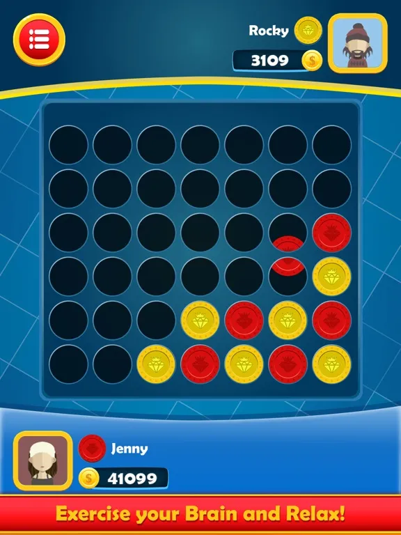 4 in a Row Online Multiplayer iPad  Screenshots