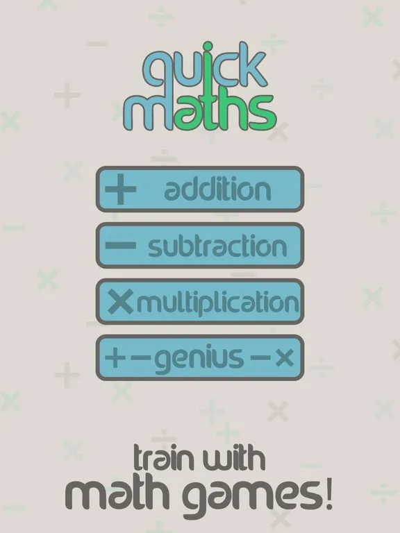 Quick Maths Arithmetic Workout iPad  स्क्रीनशॉट