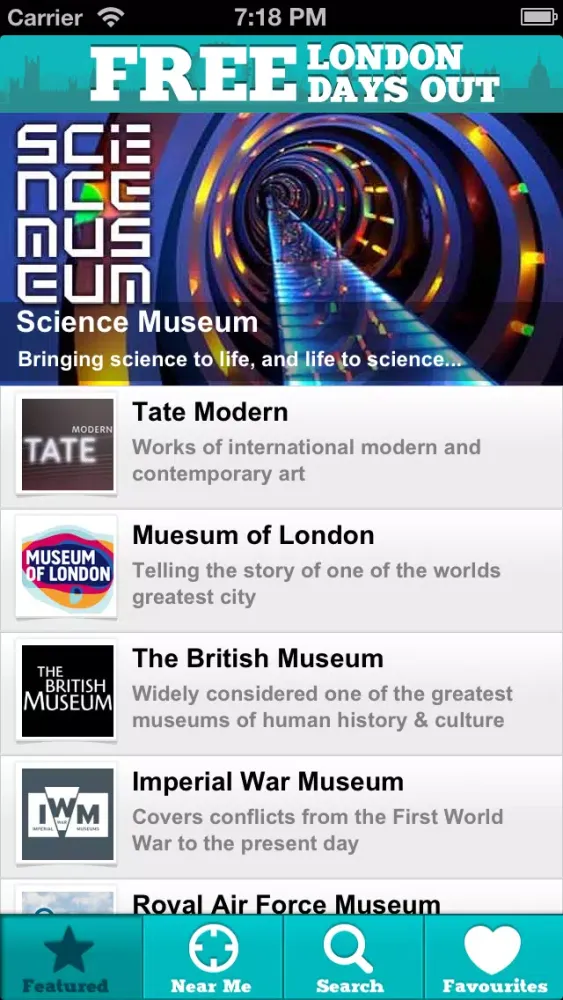 Free London Days Out to Museums, Art Galleries & Attractions应用截图