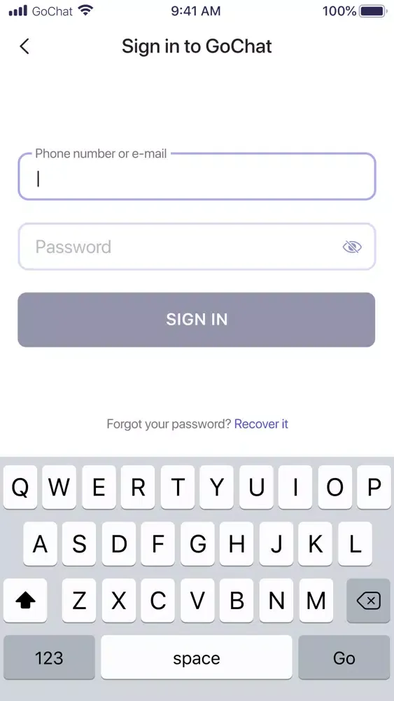GoChat應用截圖