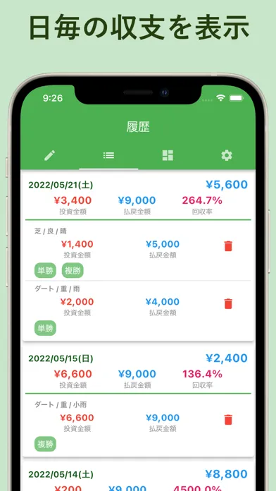 ザックリ競馬収支管理 Screenshots