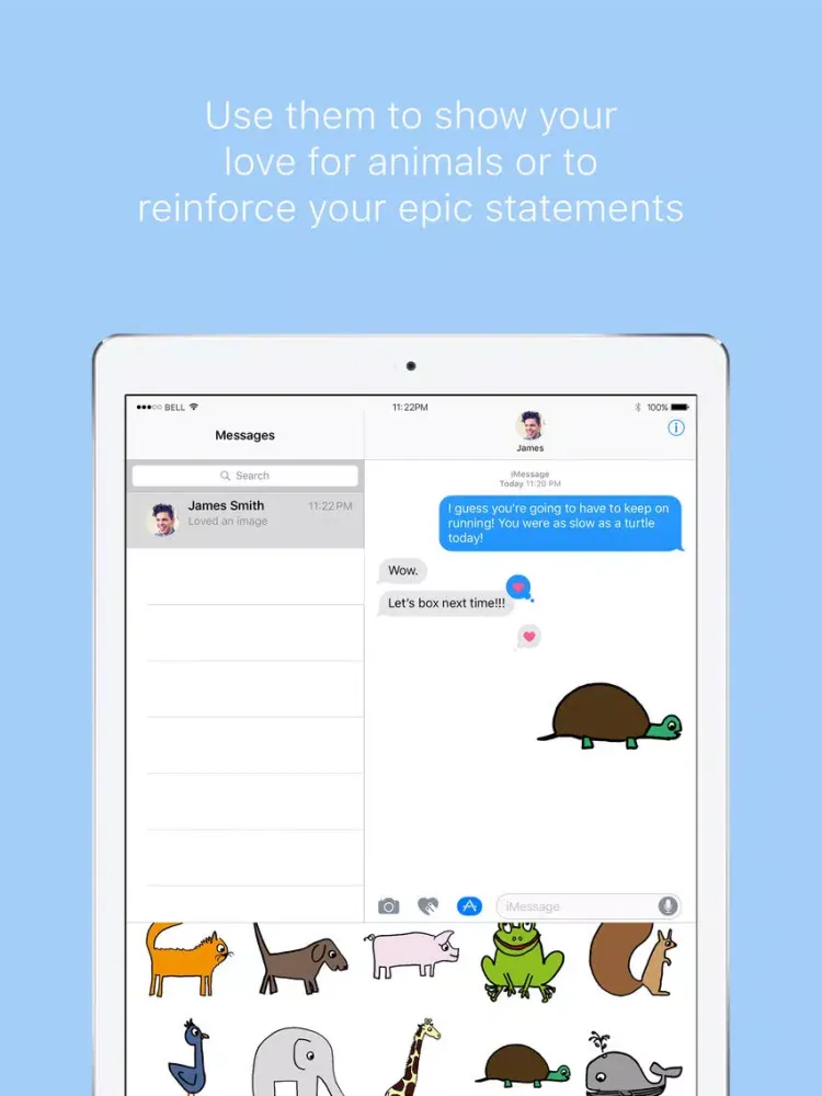 Ảnh chụp màn hình của My Animal Stickers iPad 