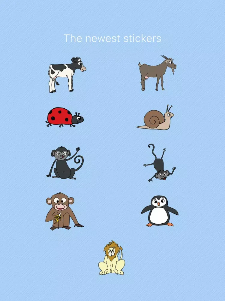 Ảnh chụp màn hình của My Animal Stickers iPad 