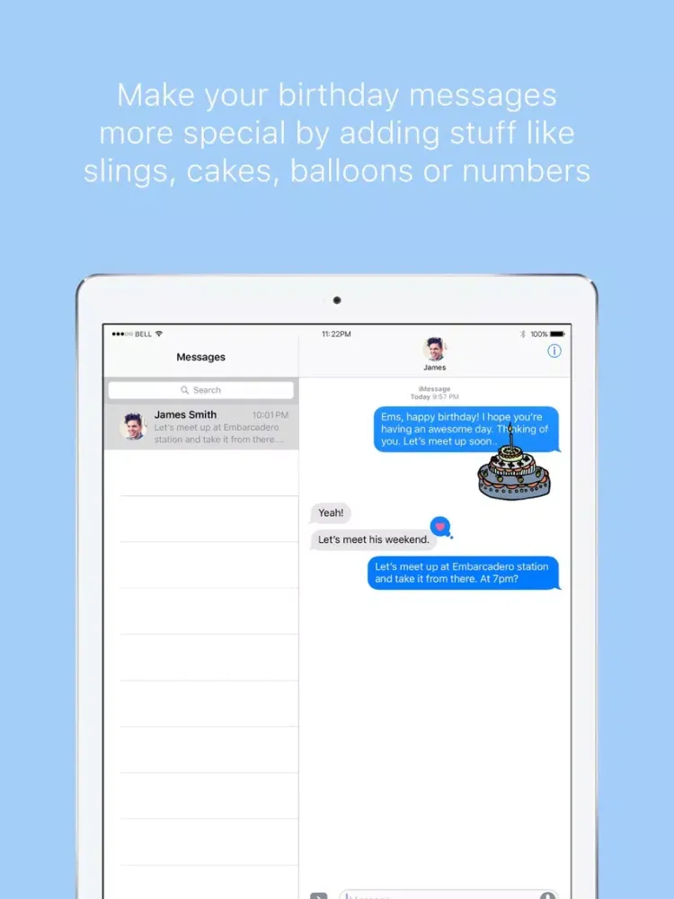 ภาพหน้าจอของ My Birthday Stickers iPad 