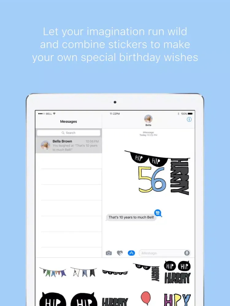 ภาพหน้าจอของ My Birthday Stickers iPad 