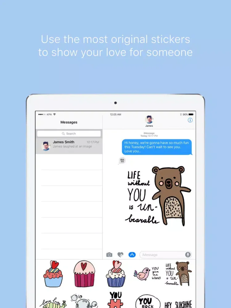 My Valentine Stickers iPad  Screenshots