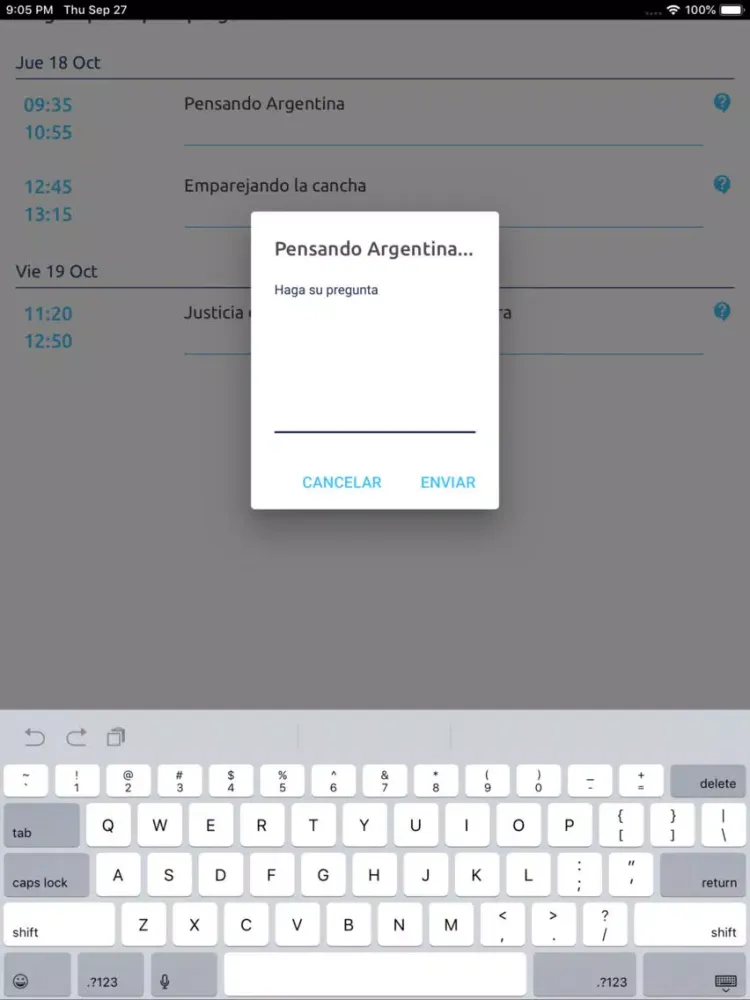 Tangkapan skrin IDEA ARG iPad 