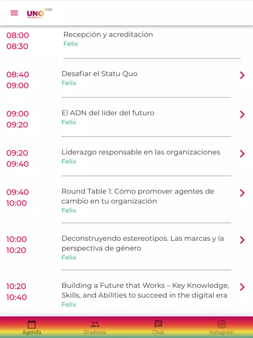 Screenshot di UNO 2019 CEO LEADERSHIP SUMMIT iPad 
