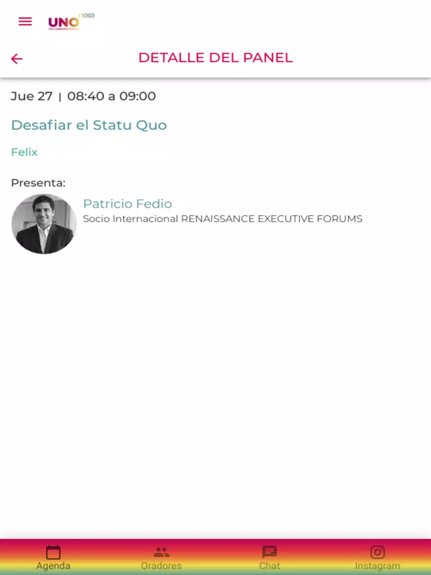 Screenshot di UNO 2019 CEO LEADERSHIP SUMMIT iPad 