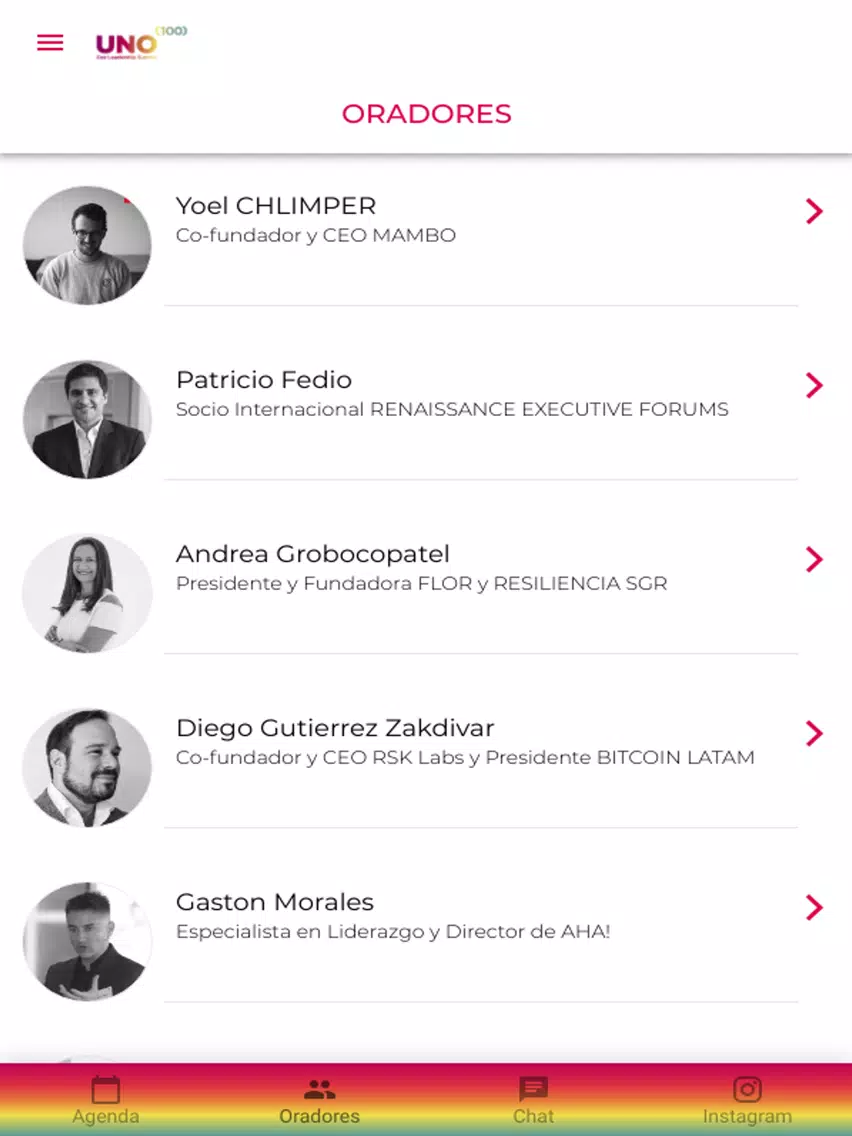Screenshot di UNO 2019 CEO LEADERSHIP SUMMIT iPad 