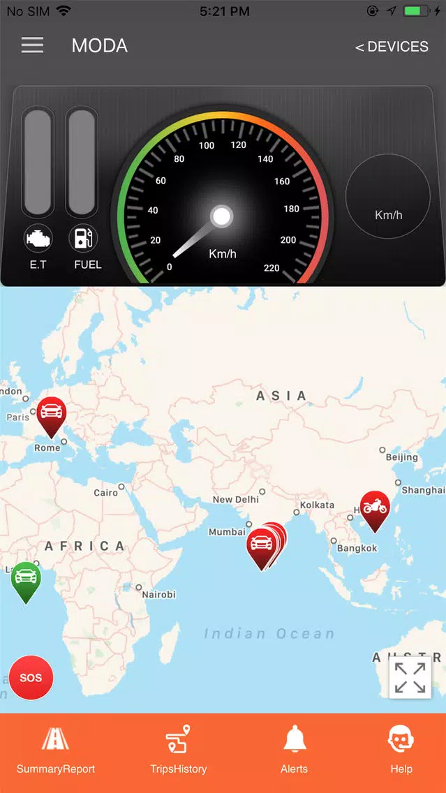 Captures d'écran de Moda MotorData IoT