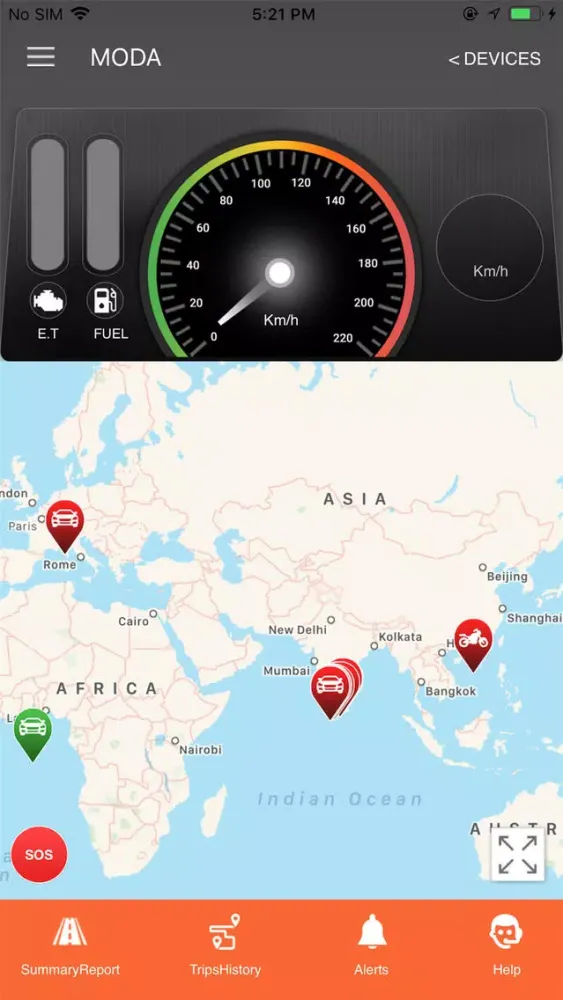 Moda MotorData IoT スクリーンショット