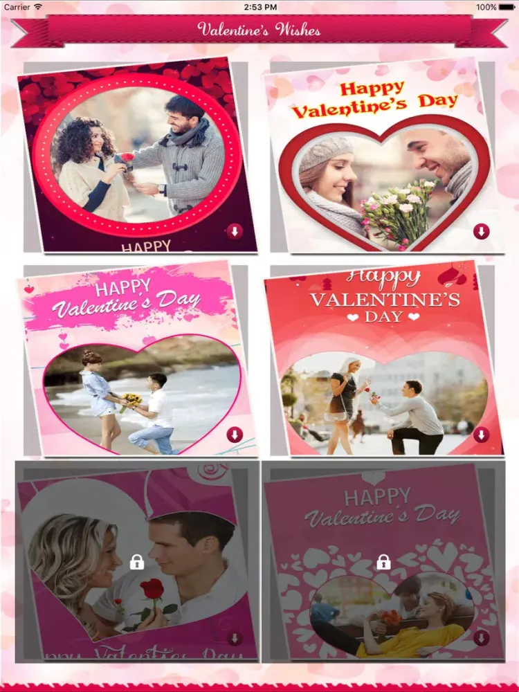 Capturas de tela do Valentines Wishes iPad 