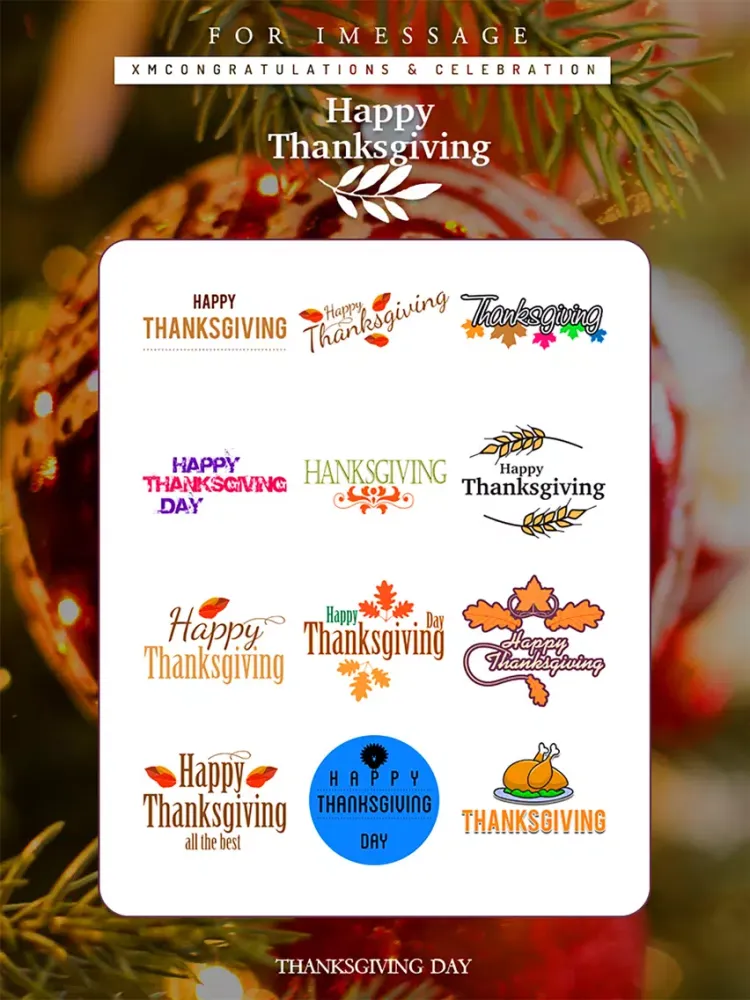 Zrzuty ekranu Thanksgiving Day Emoji Pro - Holiday Stickers iPad 