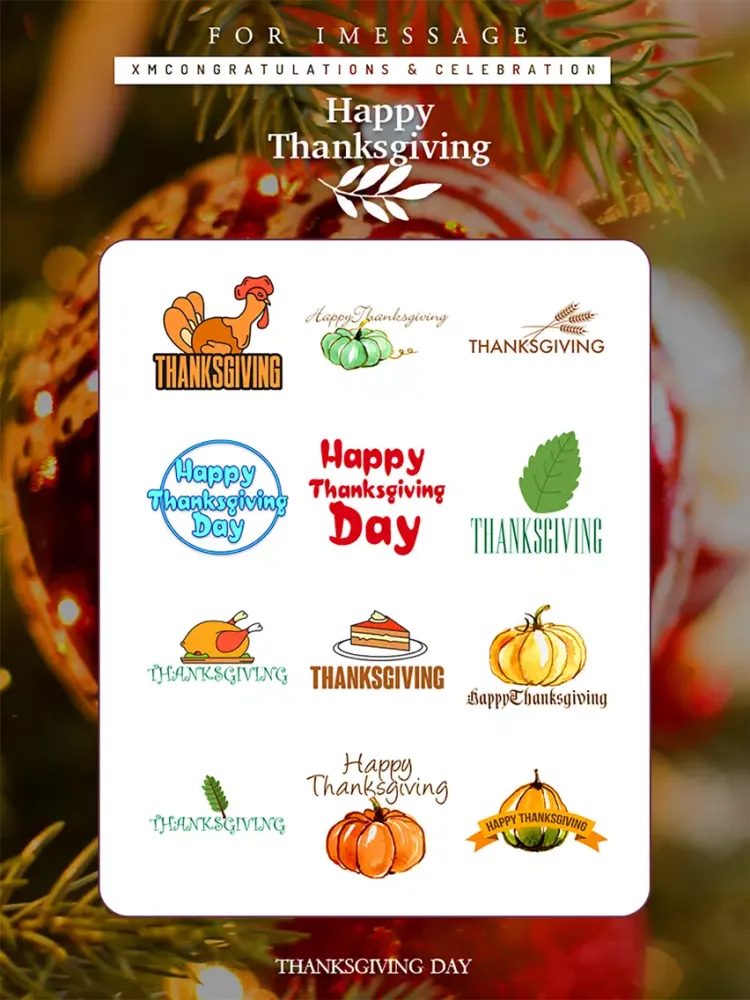 Zrzuty ekranu Thanksgiving Day Emoji Pro - Holiday Stickers iPad 