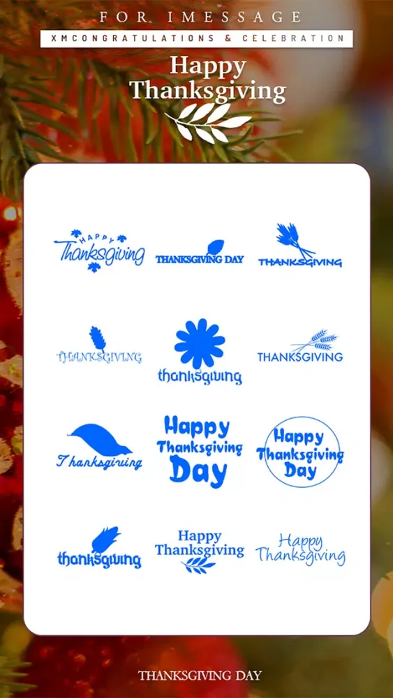 Zrzuty ekranu Thanksgiving Day Emoji Pro - Holiday Stickers