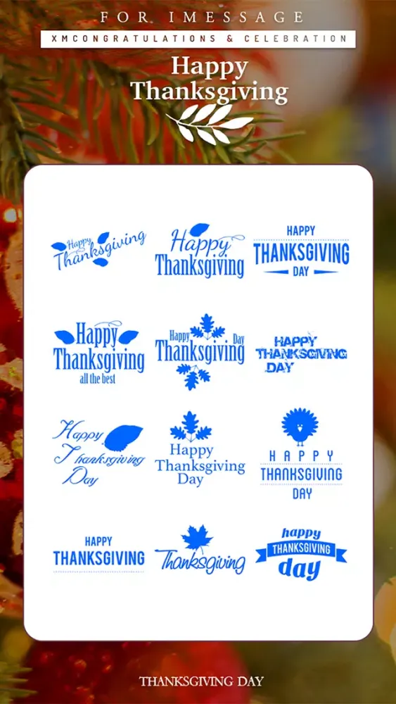 Zrzuty ekranu Thanksgiving Day Emoji Pro - Holiday Stickers