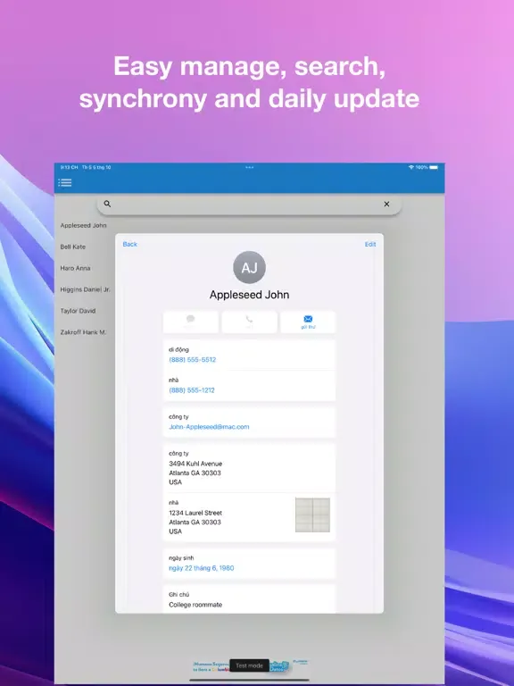 Contacts Backup: Sync Cloud iPad  Screenshots
