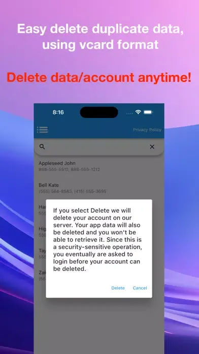 Contacts Backup: Sync Cloud Screenshots