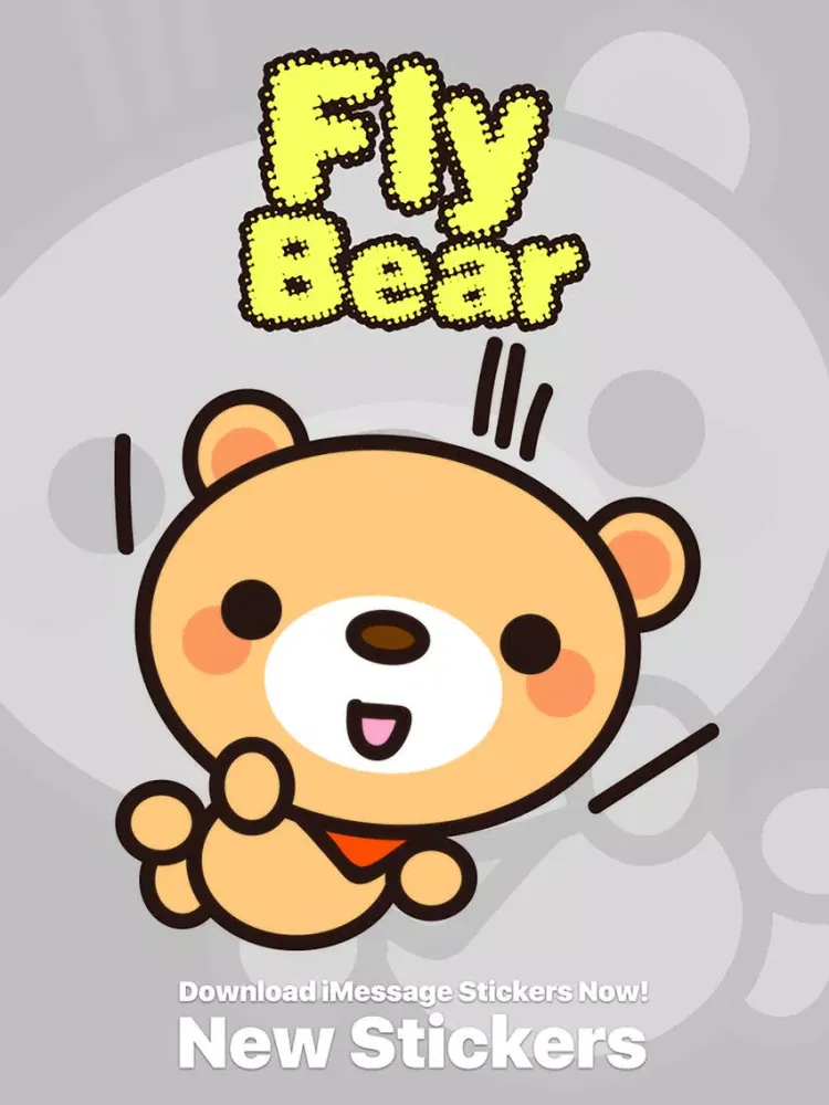 صور Fly Bear Sticker - Cute & Emotional Stickers iPad 