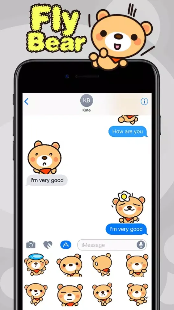 صور Fly Bear Sticker - Cute & Emotional Stickers