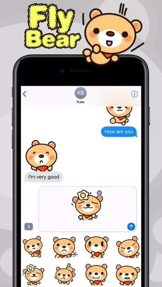 صور Fly Bear Sticker - Cute & Emotional Stickers