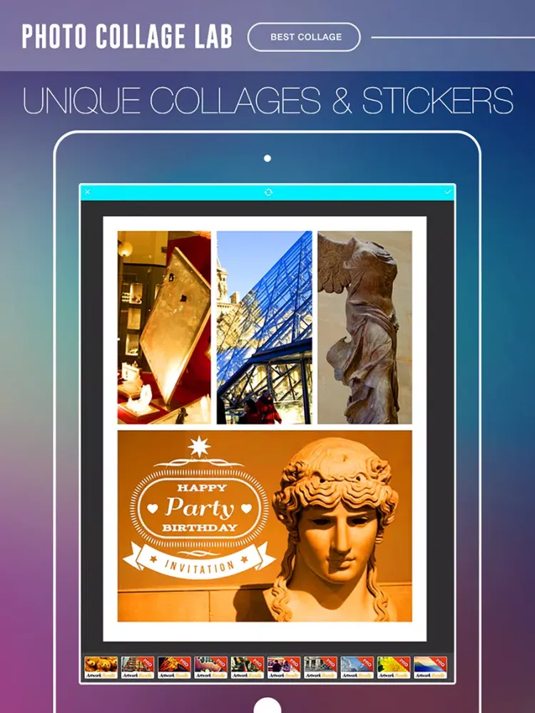 Photo Collage Lab Pro - photo editor, collage maker & creative design App iPad  स्क्रीनशॉट