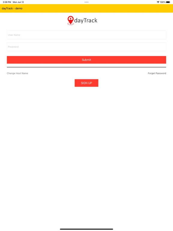 Tangkapan skrin dayTrack Field Activity App iPad 