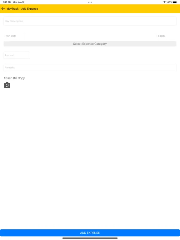 Tangkapan skrin dayTrack Field Activity App iPad 