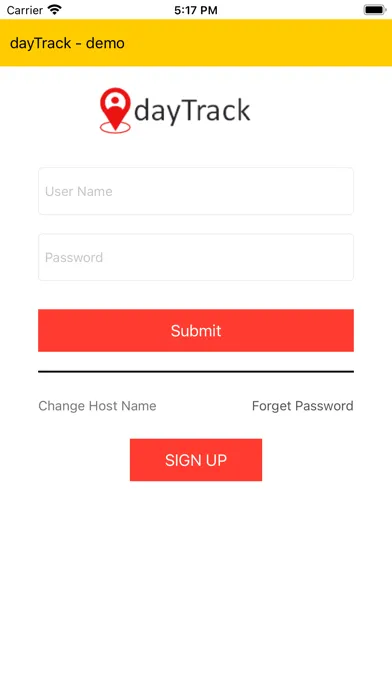 Tangkapan skrin dayTrack Field Activity App