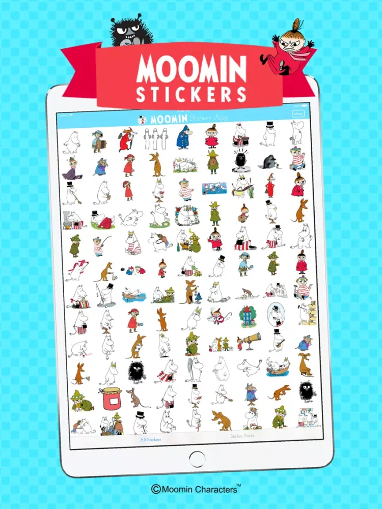Moomin Sticker App iPad  Screenshots