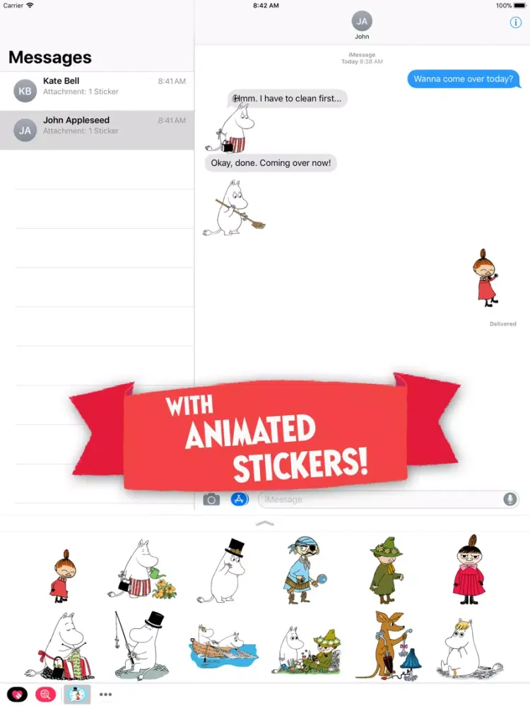 Moomin Sticker App iPad  Screenshots