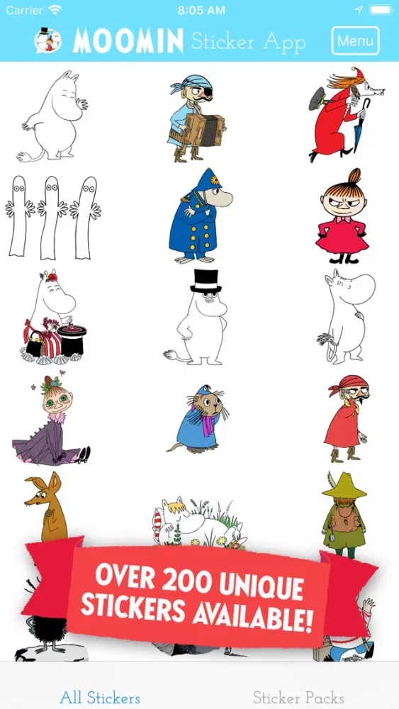 Moomin Sticker App Screenshots