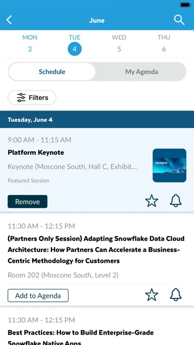 Captures d'écran de Snowflake Data Cloud Summit 24