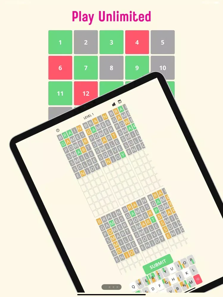 Tangkapan layar Octordle iPad 