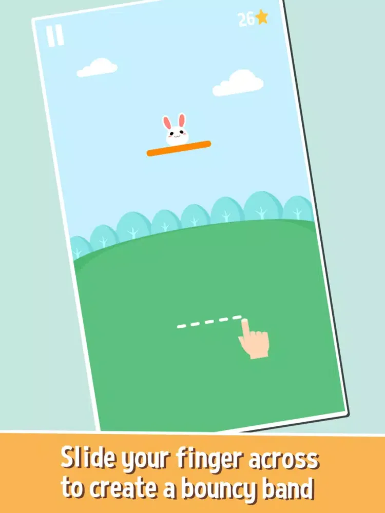 تصاویر Bouncy Bunny - endless jumping frenzy arcade game iPad 