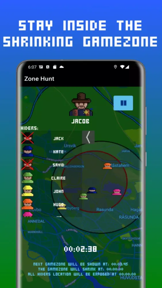 Tangkapan skrin ZONE HUNT - IRL Hide and Seek