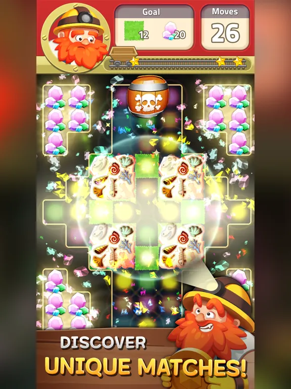 Capturas de tela do Jewels Mine2 : match 3 puzzle iPad 