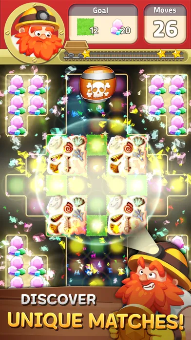 Capturas de tela do Jewels Mine2 : match 3 puzzle