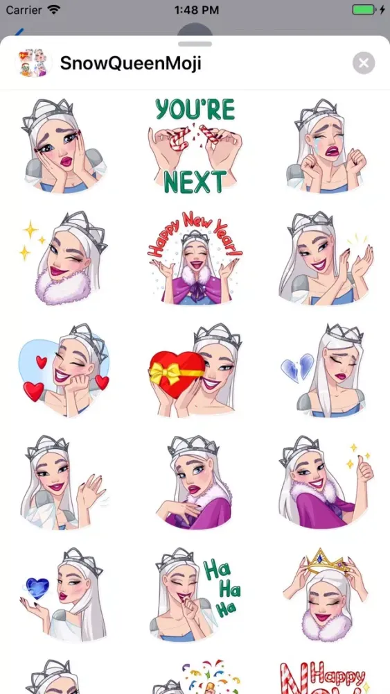 SnowQueenMoji - Stickers Pack स्क्रीनशॉट