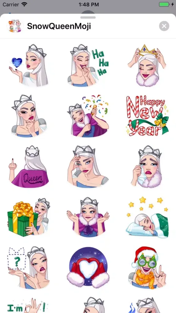 SnowQueenMoji - Stickers Pack स्क्रीनशॉट