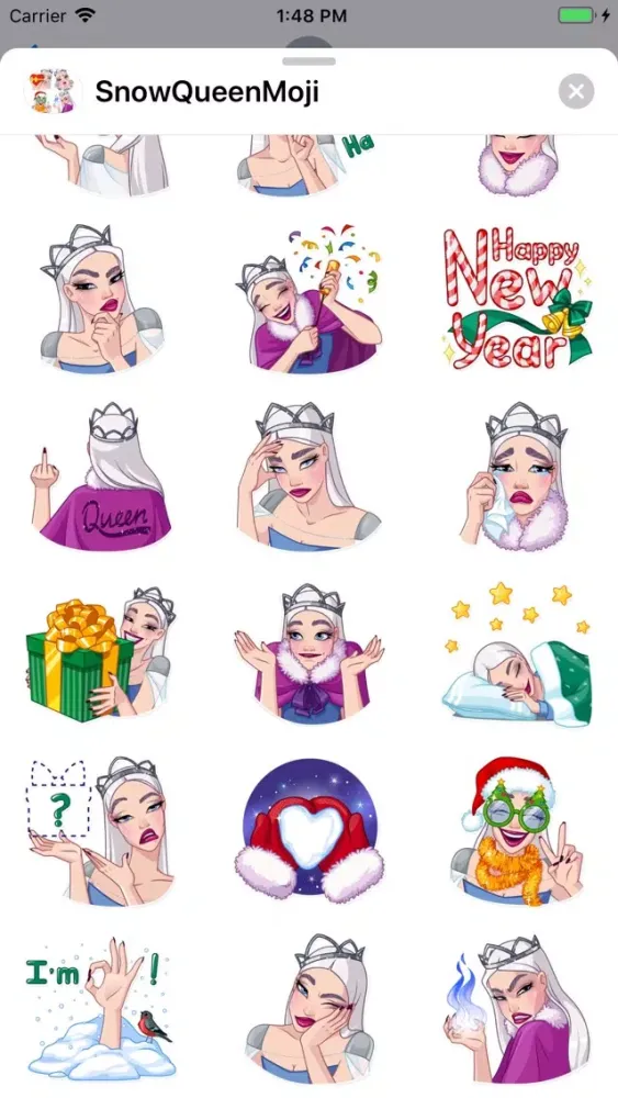 SnowQueenMoji - Stickers Pack स्क्रीनशॉट