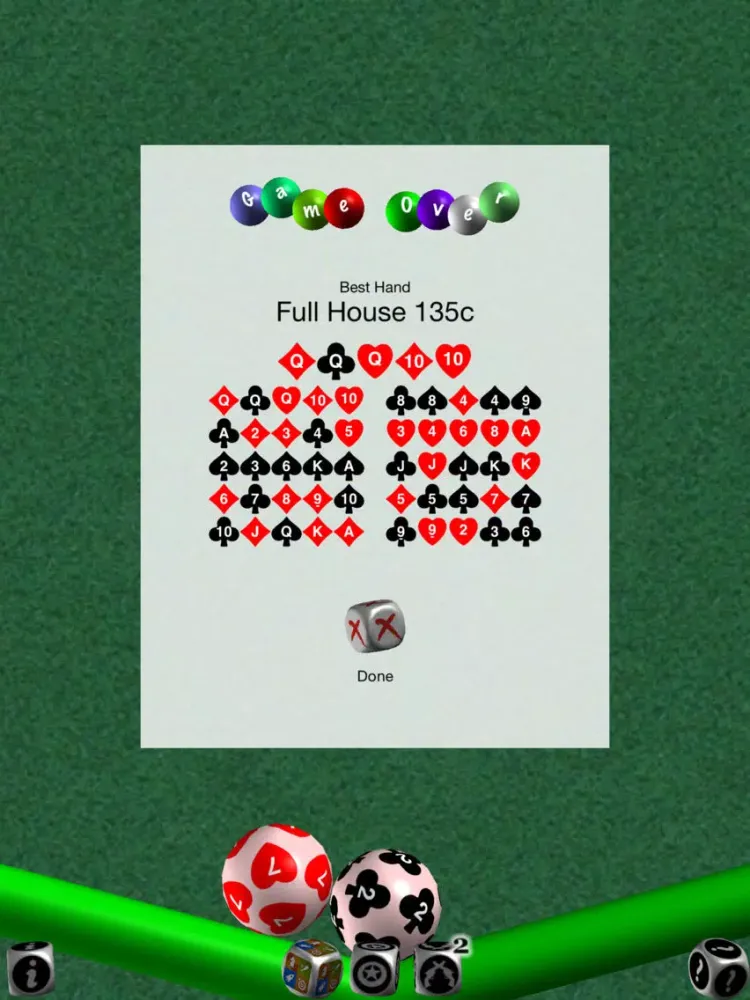 52 Cards Poker Solitaire, w / Shootouts iPad  Screenshots