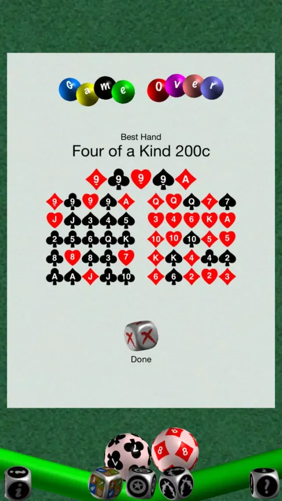 52 Cards Poker Solitaire, w / Shootouts Screenshots