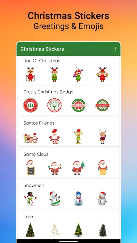 Christmas Stickers WASticker Screenshots